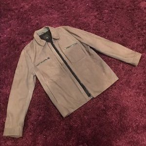 Vince mens gray suede jacket size M